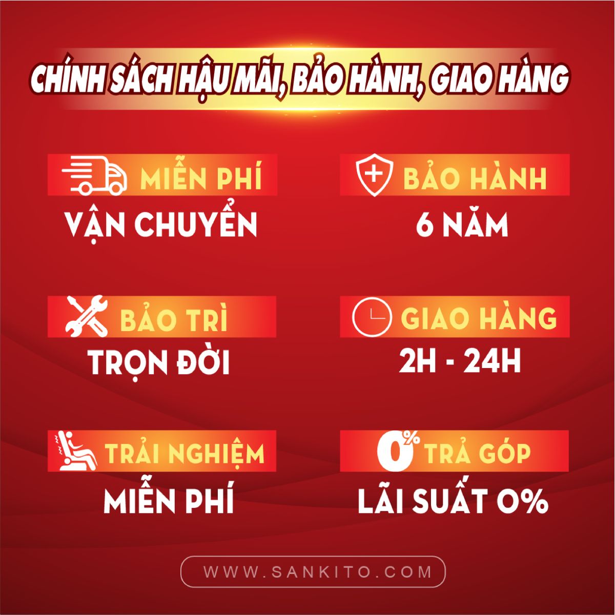 chính sách bảo hành, hậu mãi, giao hàng