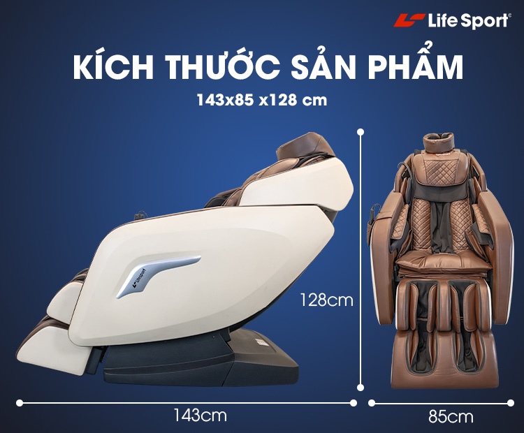 Kích thước ghế massage 5D | LS-8000