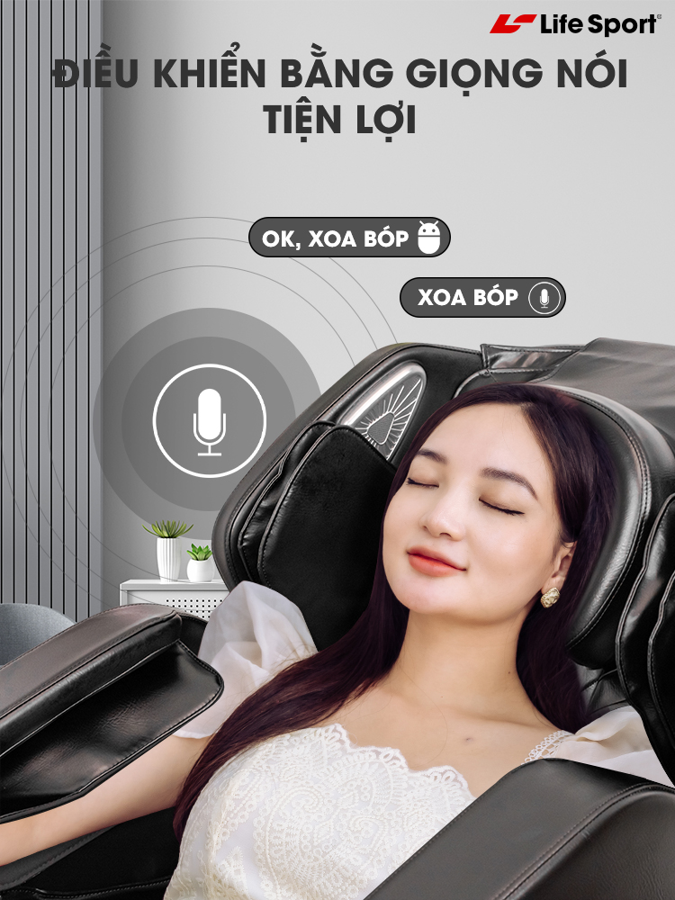 Ghế massage Life Sport LS-269 Điều khiển bằng giọng nói tiện lợi