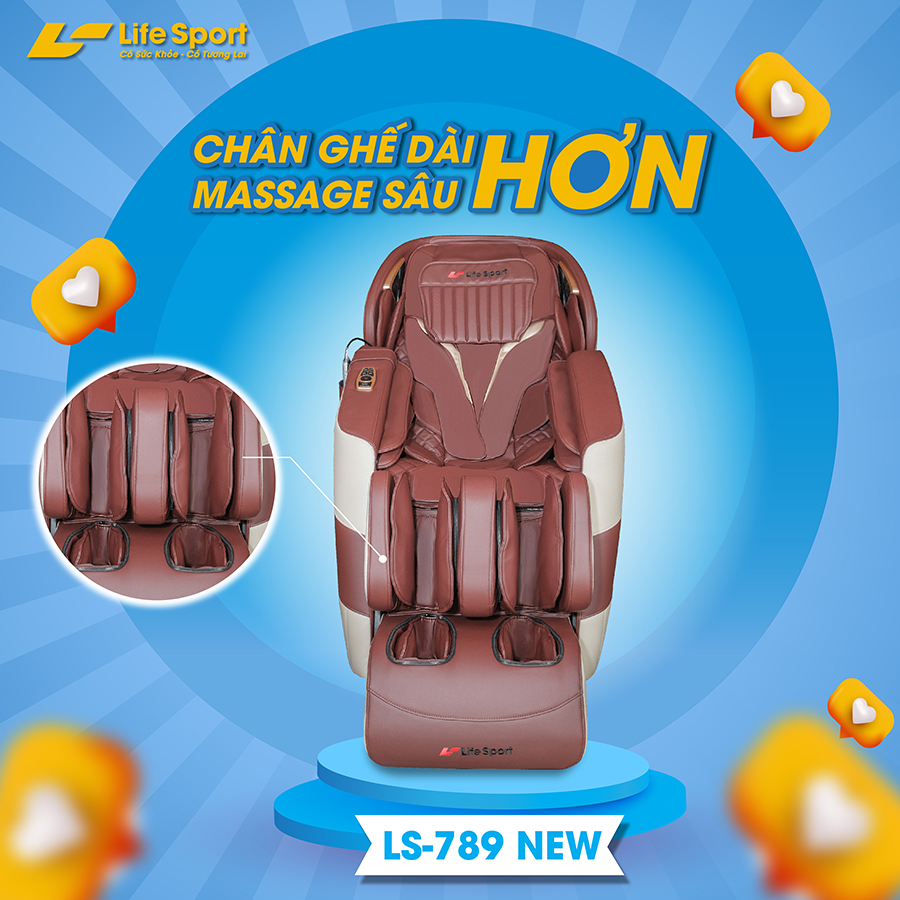 Chân ghế dài hơn, massage sâu hơn