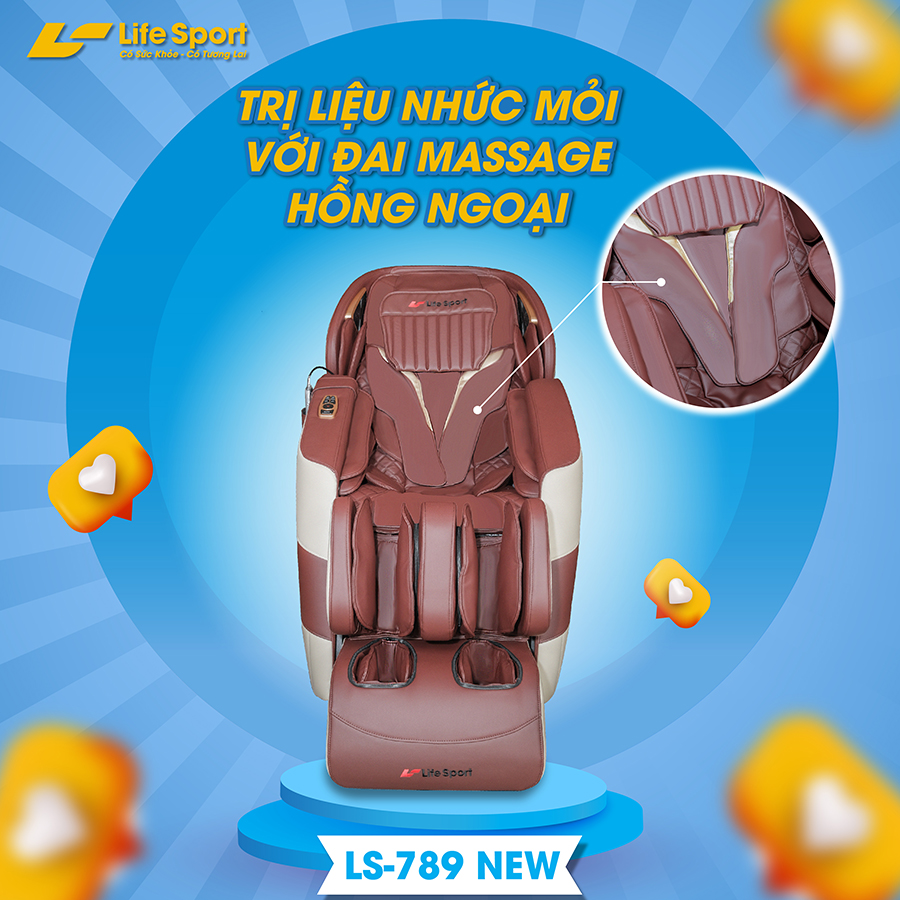Trị liệu nhức mỏi với đai massage hồng ngoại