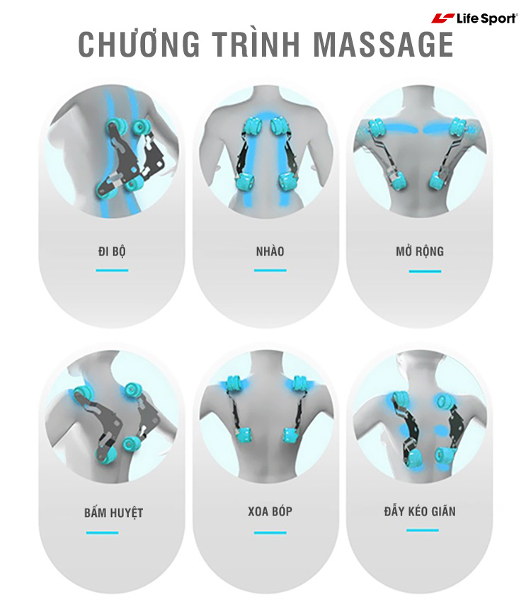 Ghế massage ls 2600 | 6 chương trình massa tự động