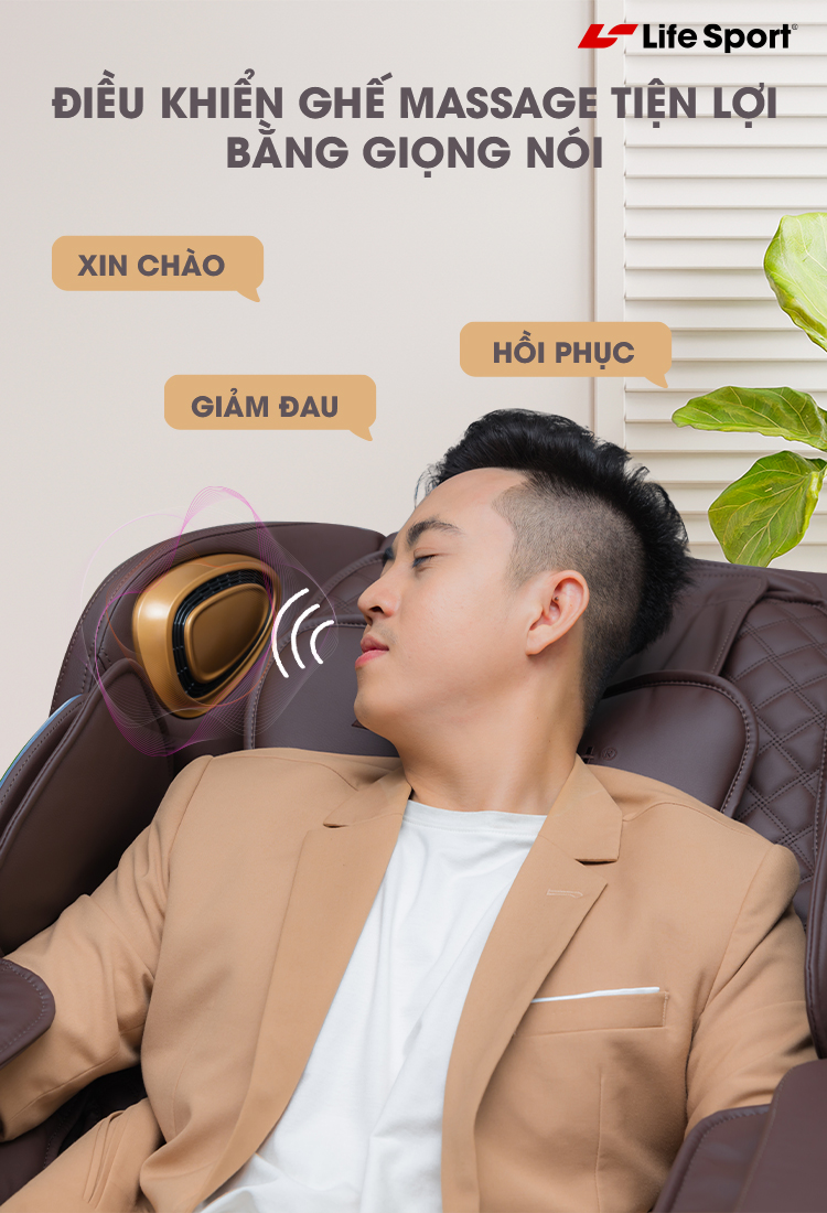 Ghế Massage LifeSport LS-2900 Điều khiển bằng giọng nói