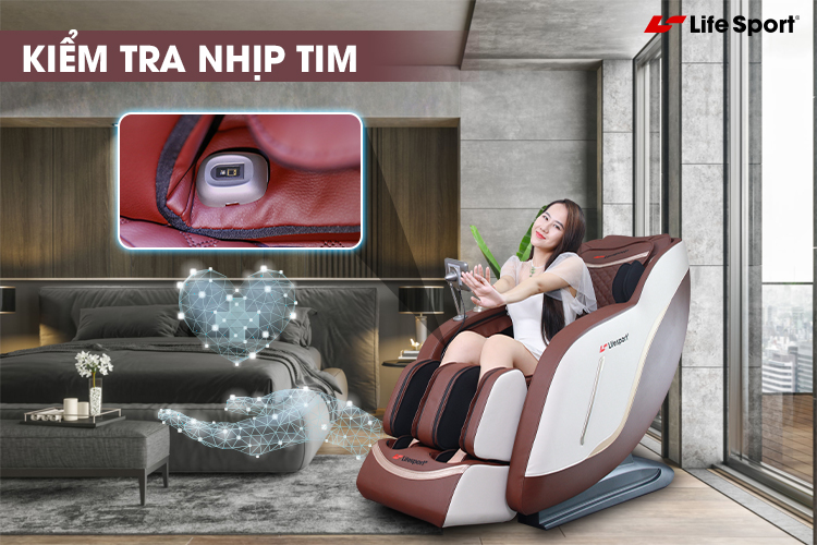 ghế massage lifesport ls-368 Kiểm tra nhịp tim 