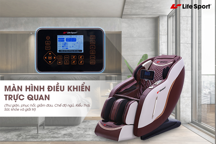 ghế massage lifesport ls-368 Màn hình điều khiển trực quan