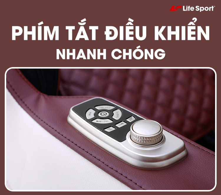 ghế massage lifesport ls-368 Phím tắt điều khiển nhanh chóng