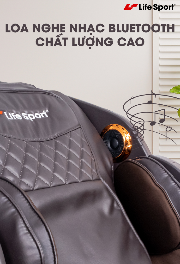 ghế massage LifeSport LS-750/379 Loa nghe nhạc Bluetooth chất lượng cao