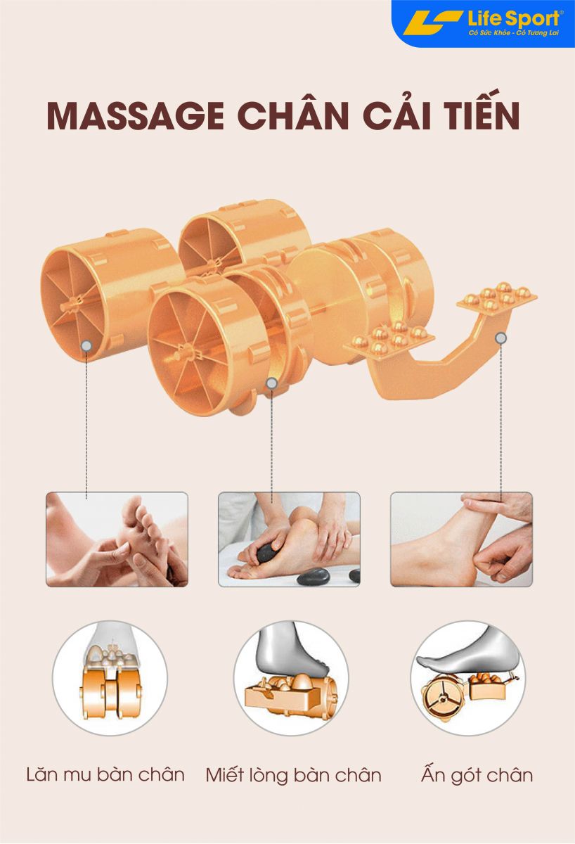 Ghế Massage LifeSport LS-789 massage chân hiện đại