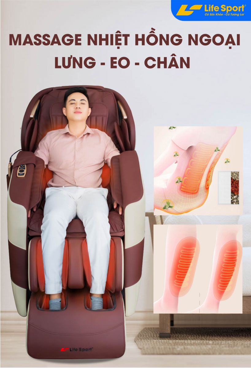 Ghế Massage LifeSport LS-789 massage nhiệt cải tiến