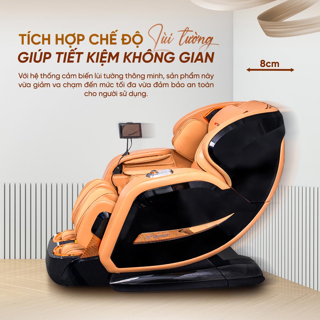 Ghế massage Lifesport LS-799 tích hợp chế độ cảm biến lùi tường