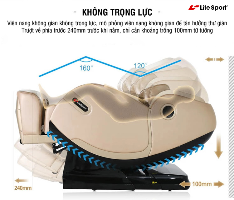 Ghế massage Life Sport LS 9900 đa chức năng