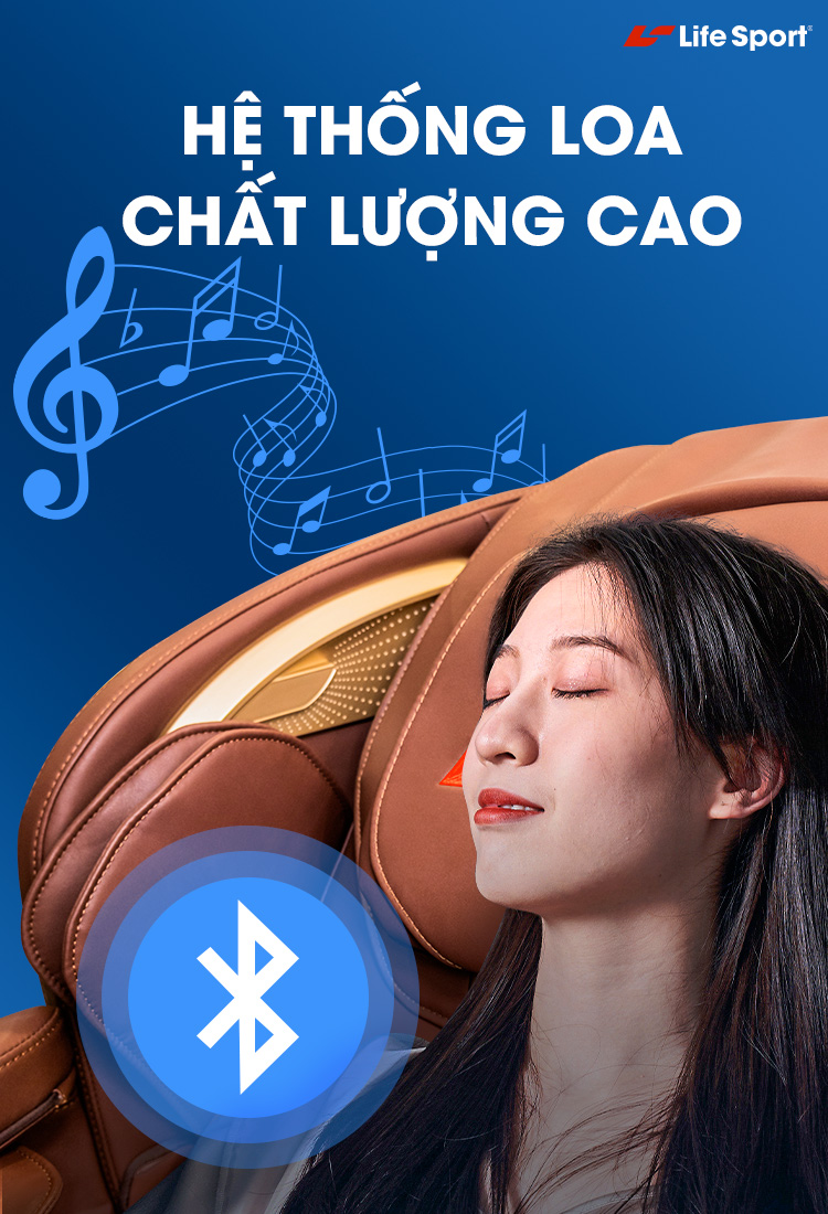 Ghế massage lifesport 2600 | trang bị loa nghe nhạc