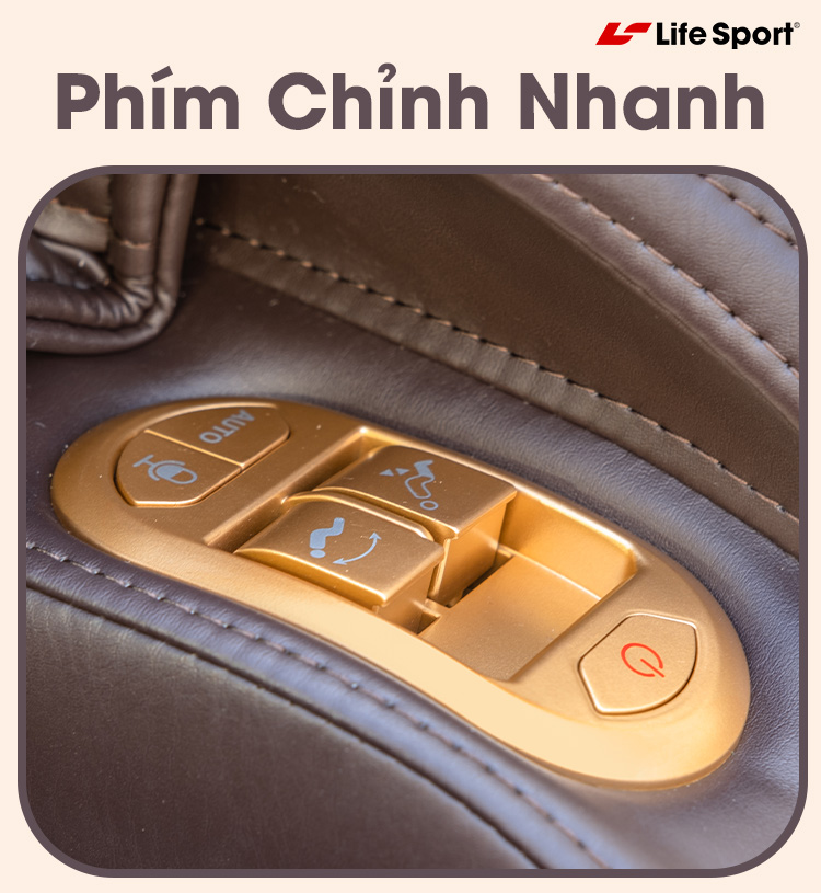 Phím chỉnh nhanh trên ghế mát xa ls 350 plus