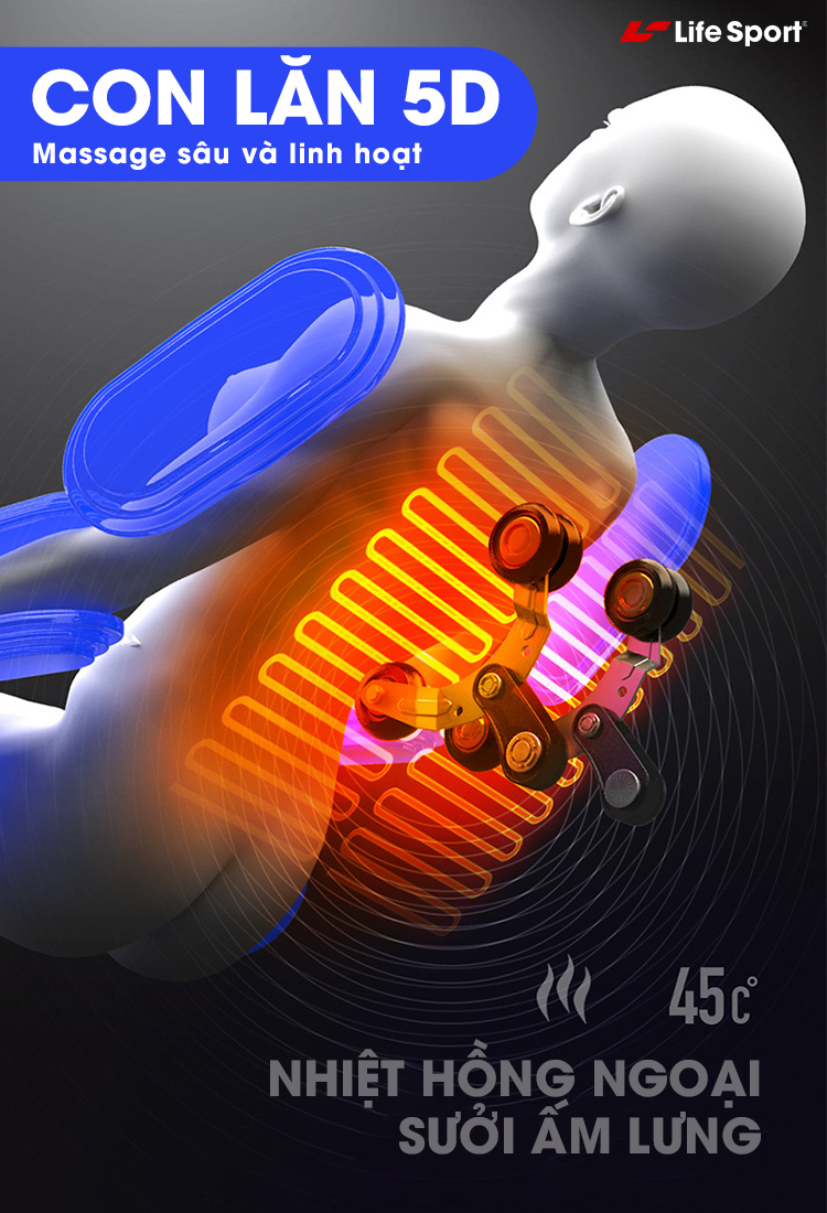 Ghế massage với con lăn 5D | ls-6600