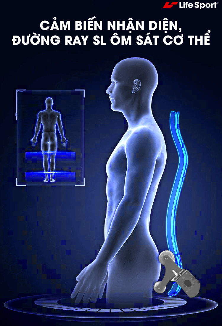 Ghế massage xa toàn thân 899 tablet cảm biến cơ thể thông minh
