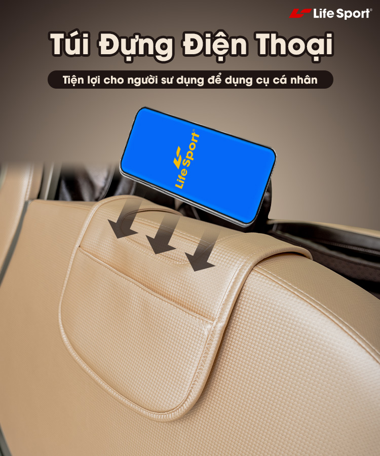 Ghế massage cao cấp LS 899 có túi đựng điện thoại