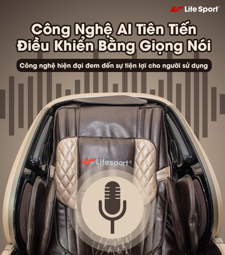 Ghế massage cao cấp LS-899 tablet AI, điều khiển giọng nói
