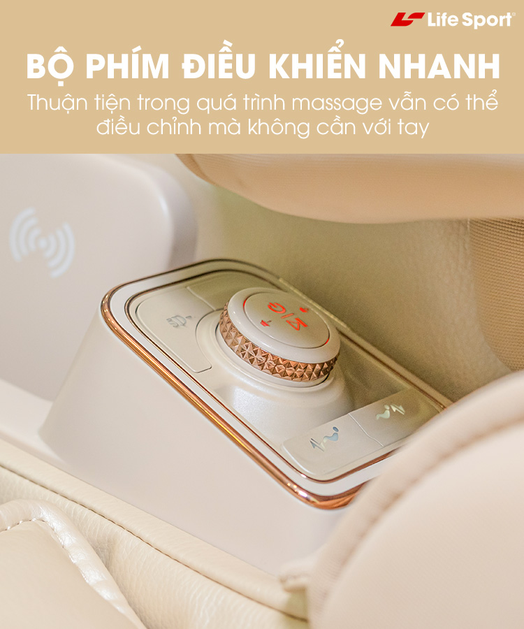 Ghế massage Lifesport LS-999 | nút chỉnh nhanh