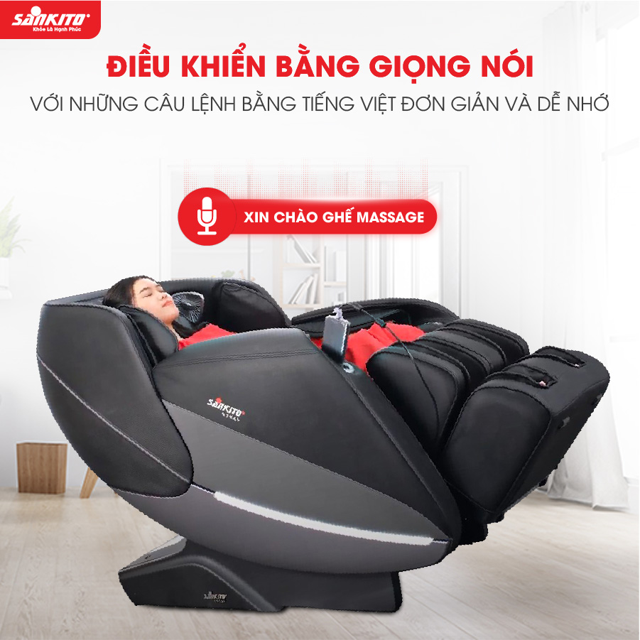 Ghế massage Sankito S-80 Chức năng điều khiển bằng giọng nói