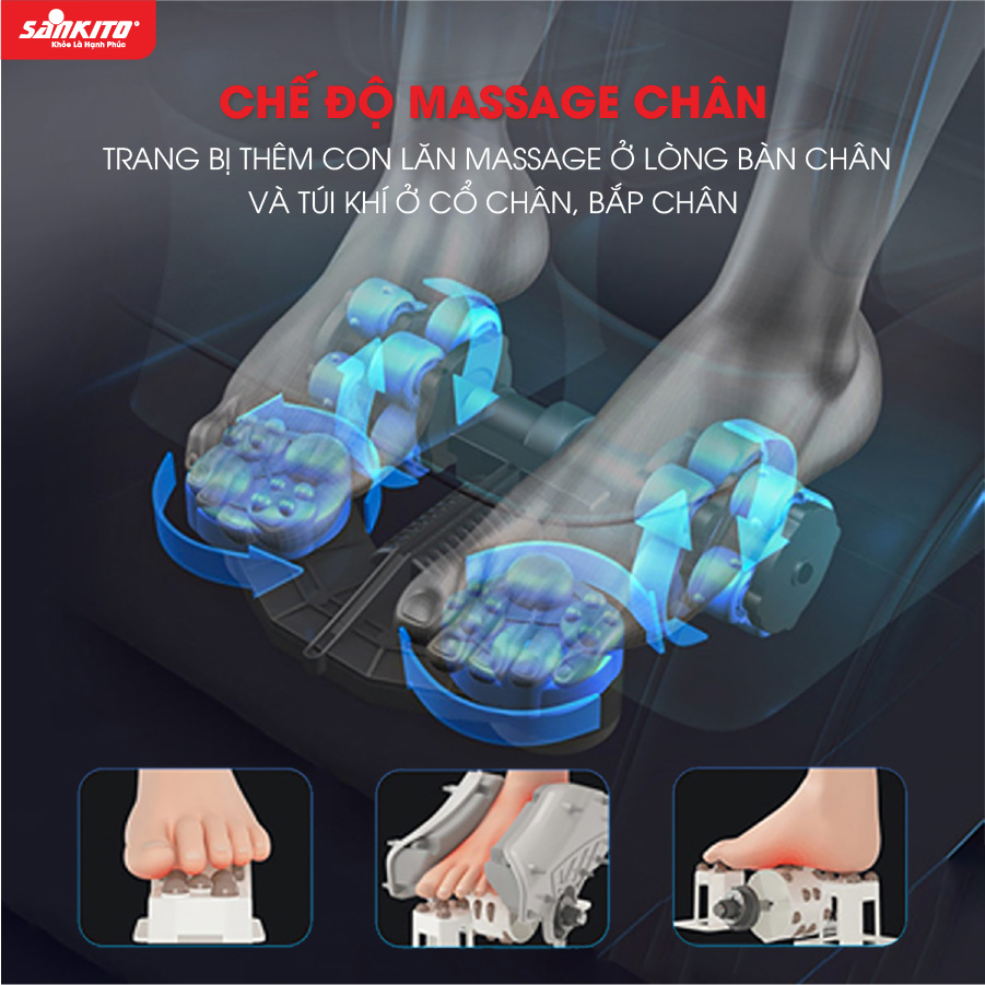 Ghế Massage Sankito S-80 Chế độ massage chân hiện đại