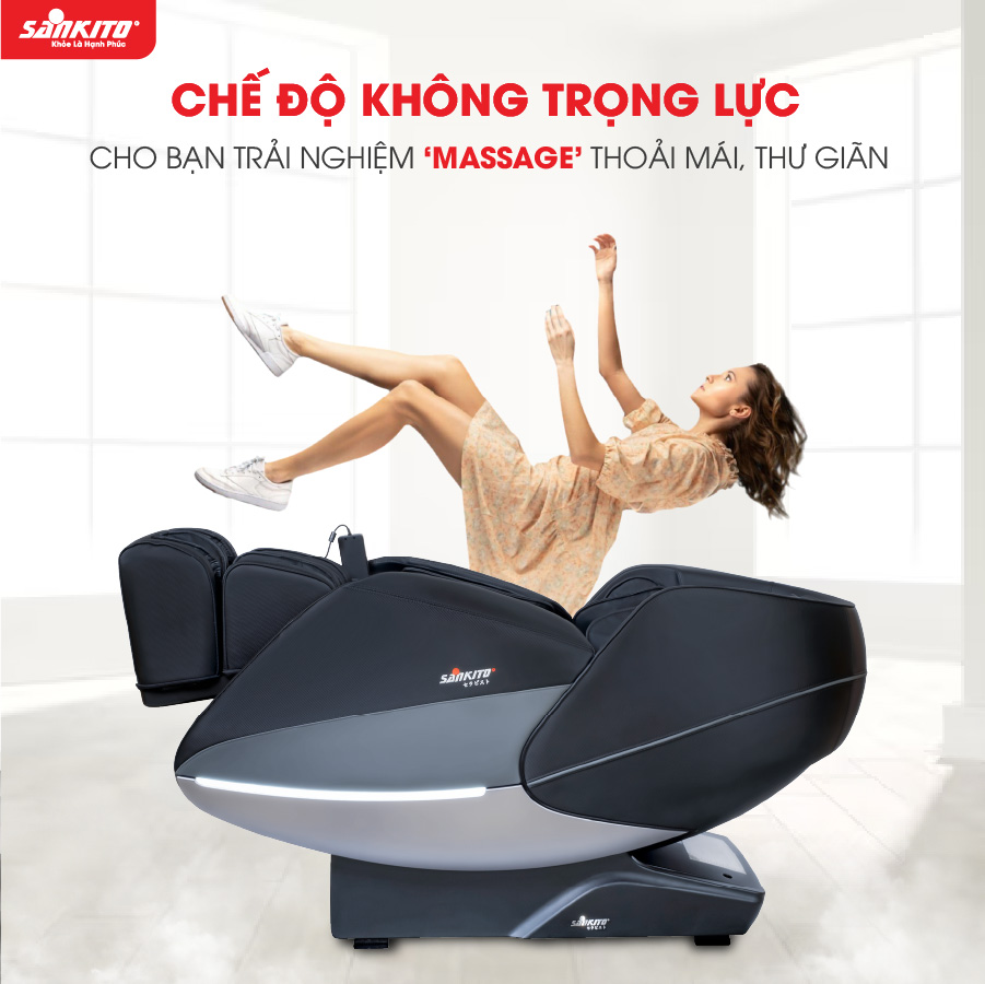 Ghế Massage Sankito S-80 Chế độ massage sưởi nhiệt hồng ngoại