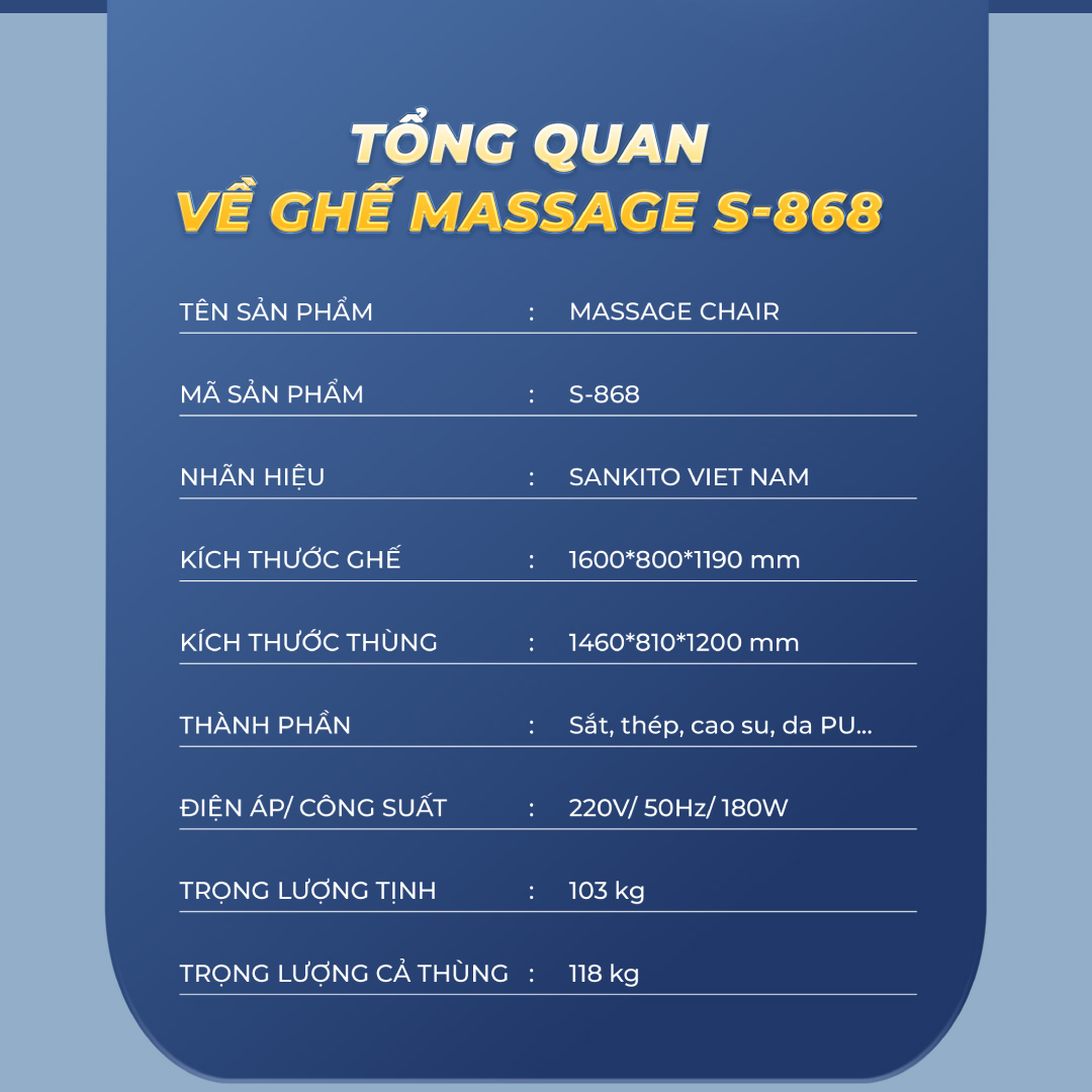 Ghế Massage Sankito 868