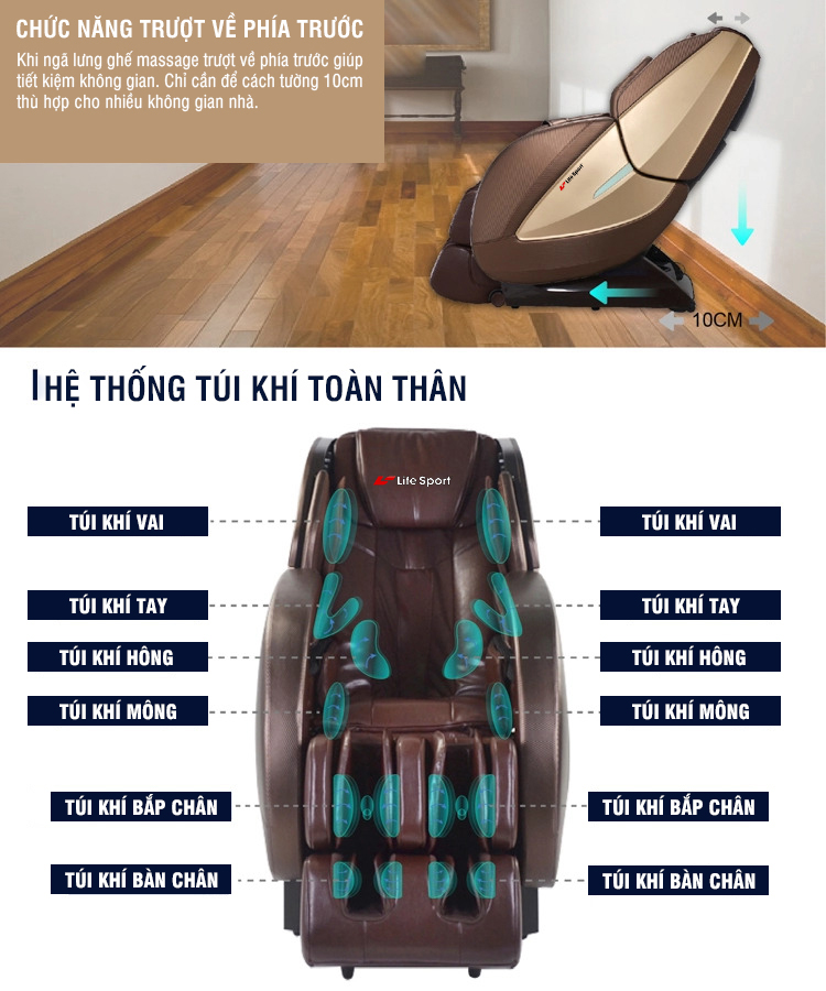Ghế massage toàn thân Life Sport LS 6600 | chất lượng 